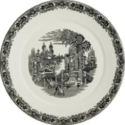 La Cartuja de Sevilla Bajo-plato colección Negro Vistas > Platos