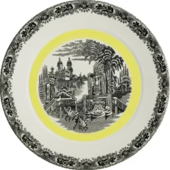 La Cartuja de Sevilla Bajo-plato colección Negro Vistas Yellow by Aaron Stewart > Platos
