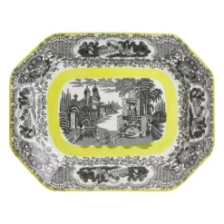 La Cartuja de Sevilla Fuente colección Negro Vistas Yellow by Aaron Stewart tamaño mediano > Fuentes Y Ensaladeras