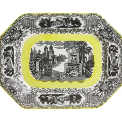 La Cartuja de Sevilla Fuente colección Negro Vistas Yellow by Aaron Stewart tamaño grande > Fuentes Y Ensaladeras