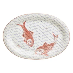 La Cartuja de Sevilla Fuente colección Peces tamaño mediano > Fuentes Y Ensaladeras