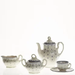 La Cartuja de Sevilla Juego de café de 15 piezas colección Flor de Lis Azul > Juegos De Café