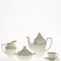 La Cartuja de Sevilla Juego de café de 27 piezas colección Ochavada Blanca > Juegos De Café