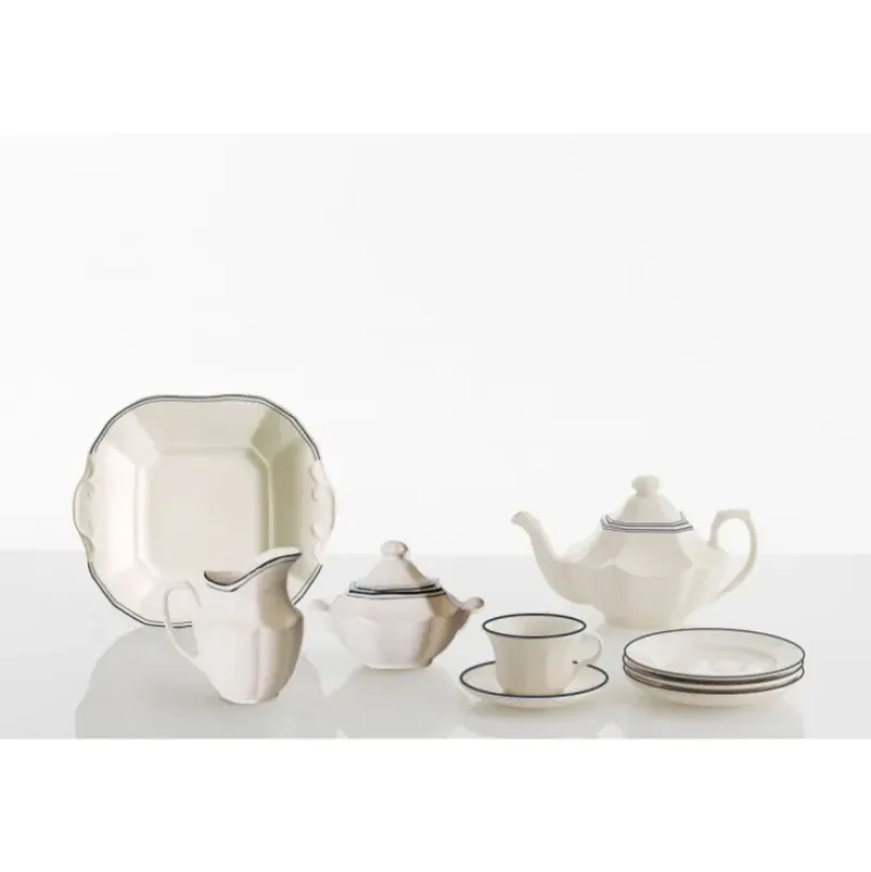 La Cartuja de Sevilla Juego de té de 40 piezas colección Basic Line Blue > Juegos De Té