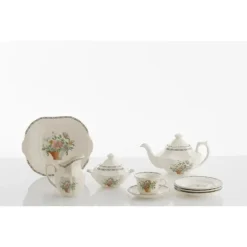 La Cartuja de Sevilla Juego de té de 40 piezas colección Canasto Floral > Juegos De Té