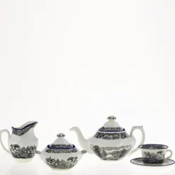 La Cartuja de Sevilla Juego de té de 27 piezas colección Negro Vistas Blue by Aaron Stewart > Juegos De Té