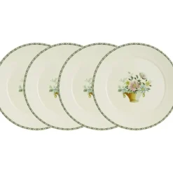 La Cartuja de Sevilla Set de 4 bajo-platos colección Canasto Floral > Set Y Servicios|Platos