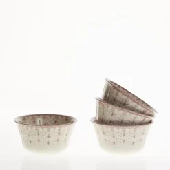 La Cartuja de Sevilla Set de 6 boles clásicos colección Flor de Lis Rosa tamaño pequeño > Set Y Servicios|Boles Y Tazas De Consomé