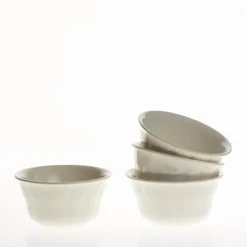 La Cartuja de Sevilla Set de 6 boles clásicos colección Ochavada Blanca tamaño pequeño > Set Y Servicios|Boles Y Tazas De Consomé