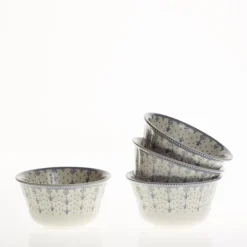 La Cartuja de Sevilla Set de 6 boles clásicos colección Flor de Lis Azul tamaño pequeño > Set Y Servicios|Boles Y Tazas De Consomé