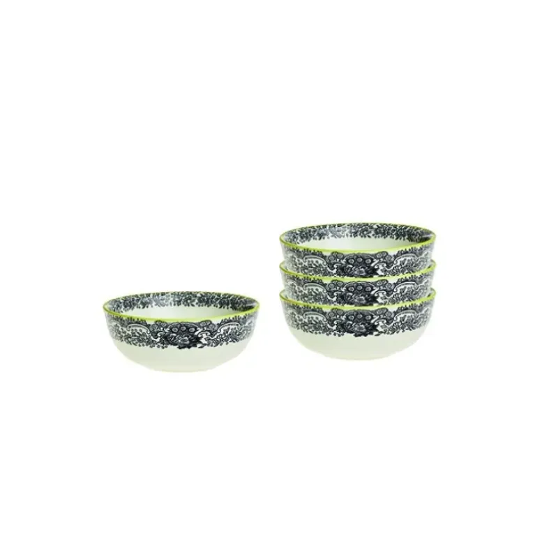 La Cartuja de Sevilla Set de 6 boles clásicos colección Negro Vistas Yellow by Aaron Stewart tamaño mini > Set Y Servicios|Boles Y Tazas De Consomé
