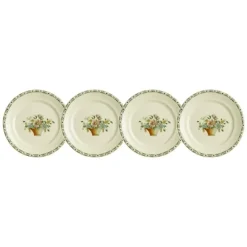 La Cartuja de Sevilla Set de 4 platos de pan colección Canasto Floral > Set Y Servicios|Platos
