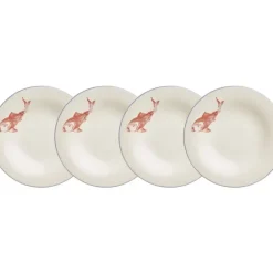 La Cartuja de Sevilla Set de 4 platos de postre colección Peces > Set Y Servicios|Platos