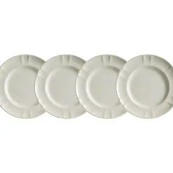 La Cartuja de Sevilla Set de 4 platos de postre colección Imperio Blanca > Set Y Servicios|Platos