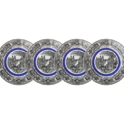 La Cartuja de Sevilla Set de 4 platos de postre colección Negro Vistas  Blue by Aaron Stewart > Set Y Servicios|Platos
