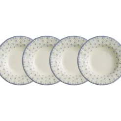 La Cartuja de Sevilla Set de 4 platos hondos colección Flor de Lis Azul > Set Y Servicios|Platos