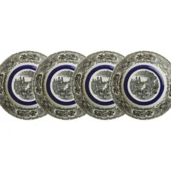 La Cartuja de Sevilla Set de 4 platos hondos colección Negro Vistas Blue by Aaron Stewart > Set Y Servicios|Platos
