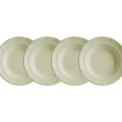 La Cartuja de Sevilla Set de 4 platos hondos colección Ochavada Blanca > Set Y Servicios|Platos