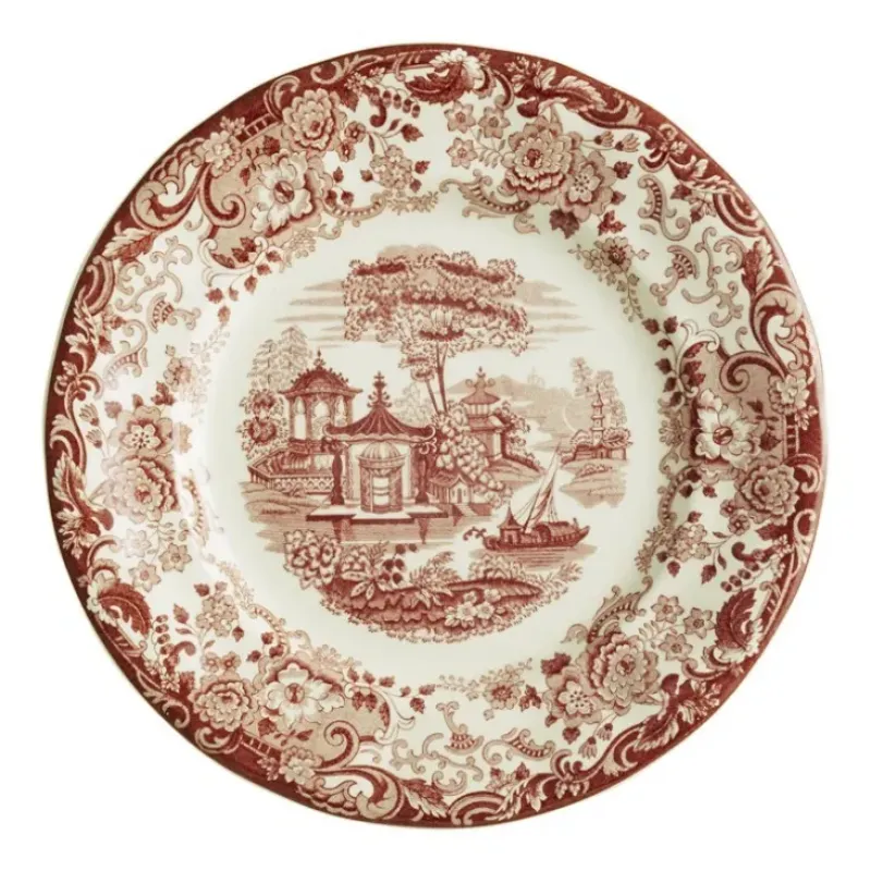 La Cartuja de Sevilla Set de 4 platos llanos 28 cm colección 202 Rosa > Set Y Servicios|Platos