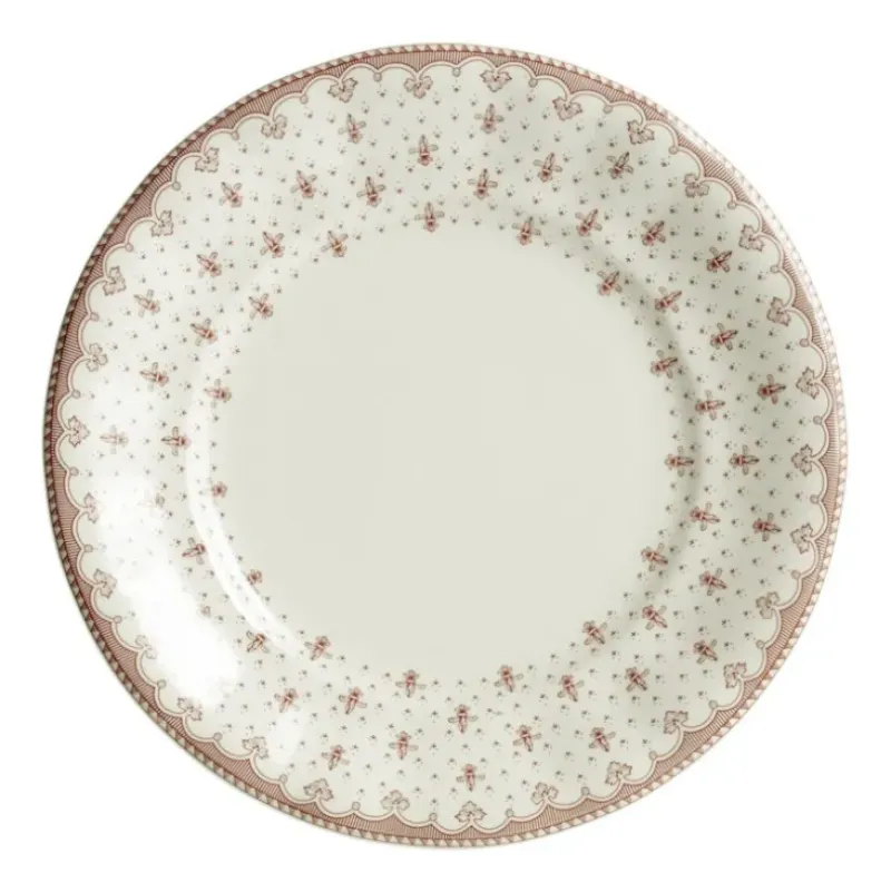 La Cartuja de Sevilla Set de 4 platos llanos 28 cm colección Flor de Lis Rosa > Set Y Servicios|Platos