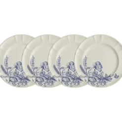 La Cartuja de Sevilla Set de 4 platos llanos colección Primavera > Set Y Servicios|Platos