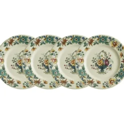 La Cartuja de Sevilla Set de 4 platos llanos colección Bellavista > Set Y Servicios|Platos