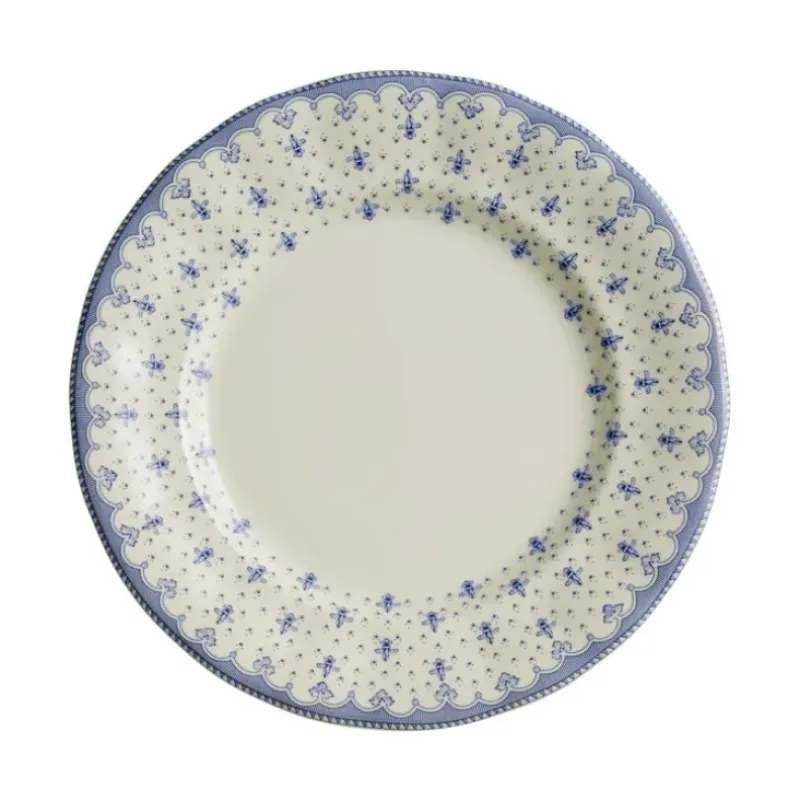La Cartuja de Sevilla Set de 4 platos llanos colección Flor de Lis Azul > Set Y Servicios|Platos