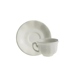 La Cartuja de Sevilla Set de 4 tazas de café con platillos colección Aurora Blanca > Set De Tazas Con Platillos