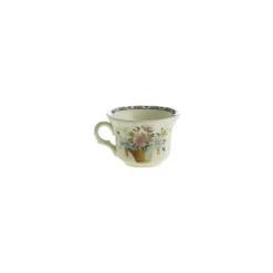 La Cartuja de Sevilla Set de 4 tazas de café con platillos colección Canasto Floral > Set De Tazas Con Platillos