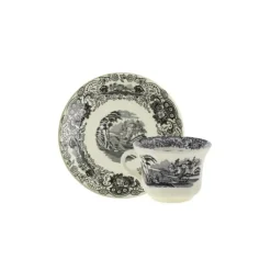 La Cartuja de Sevilla Set de 4 tazas de café con platillos colección Negro Vistas > Set De Tazas Con Platillos