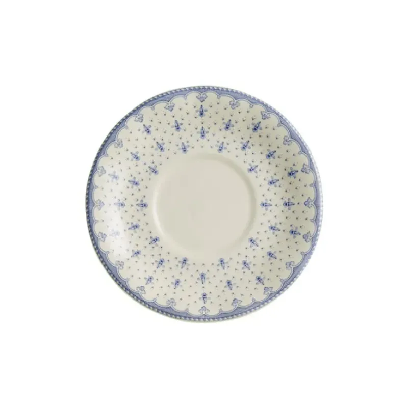 La Cartuja de Sevilla Set de 4 tazas de consomé con platillos colección Flor de Lis Azul > Set Y Servicios|Boles Y Tazas De Consomé