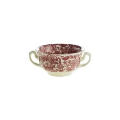 La Cartuja de Sevilla Set de 4 tazas de consomé con platillos colección 202 Rosa > Set Y Servicios|Boles Y Tazas De Consomé