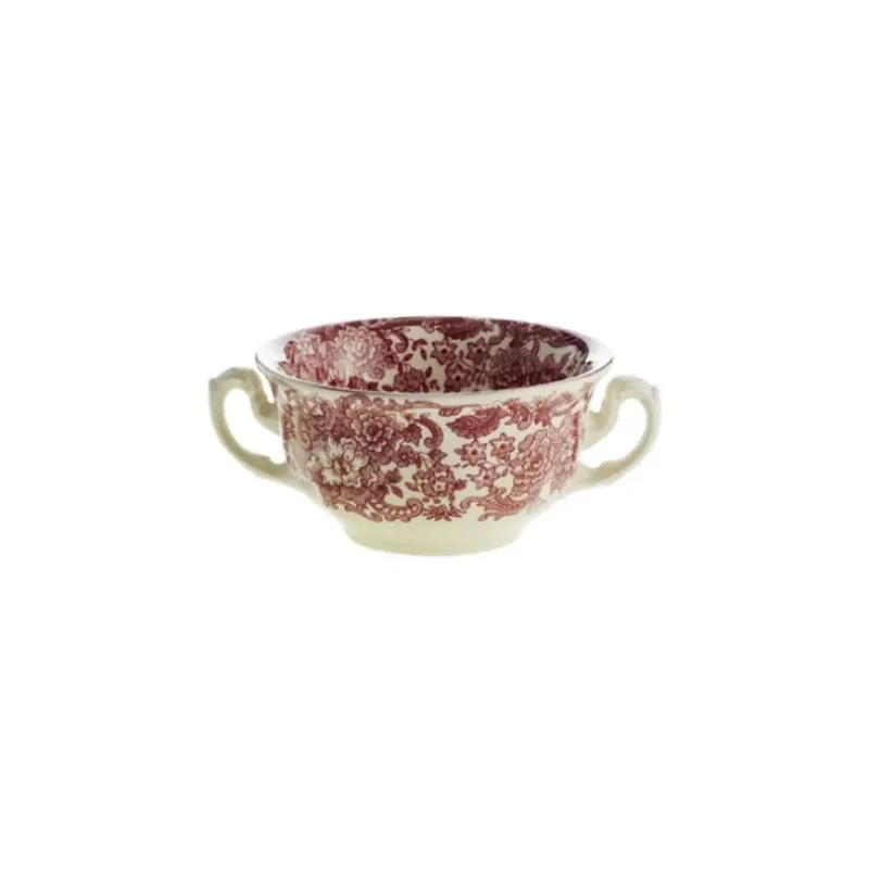 La Cartuja de Sevilla Set de 4 tazas de consomé con platillos colección 202 Rosa > Set Y Servicios|Boles Y Tazas De Consomé
