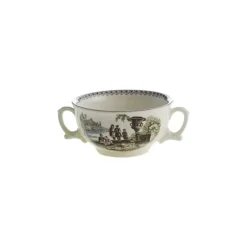 La Cartuja de Sevilla Set de 4 tazas de consomé con platillos colección Atenea > Set Y Servicios|Boles Y Tazas De Consomé
