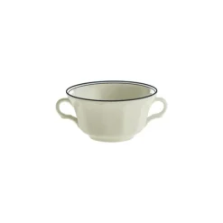 La Cartuja de Sevilla Set de 4 tazas de consomé con platillos colección Basic Line Blue > Set Y Servicios|Boles Y Tazas De Consomé