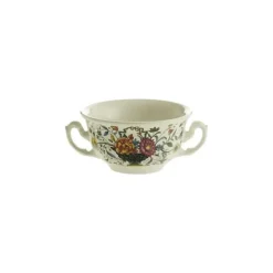 La Cartuja de Sevilla Set de 4 tazas de consomé con platillos colección Bellavista > Set Y Servicios|Boles Y Tazas De Consomé