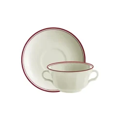 La Cartuja de Sevilla Set de 6 tazas de consomé con platillos colección Basic Line Red > Set Y Servicios|Boles Y Tazas De Consomé