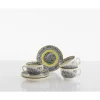 La Cartuja de Sevilla Set de 4 tazas de desayuno con platillos colección Negro Vistas Yellow by Aaron Stewart > Set De Tazas Con Platillos