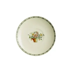 La Cartuja de Sevilla Set de 12 tazas de desayuno con platillos colección Canasto Floral > Set De Tazas Con Platillos