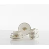La Cartuja de Sevilla Set de 6 tazas de desayuno con platillos colección Canasto Floral > Set De Tazas Con Platillos