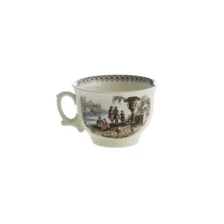 La Cartuja de Sevilla Set de 4 tazas de desayuno con platillos colección Atenea > Set De Tazas Con Platillos