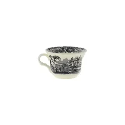 La Cartuja de Sevilla Set de 4 tazas de té con platillos colección Negro Vistas > Set De Tazas Con Platillos