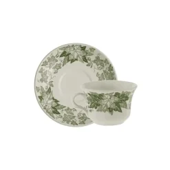 La Cartuja de Sevilla Set de 4 tazas de té con platillos colección Yedra > Set De Tazas Con Platillos