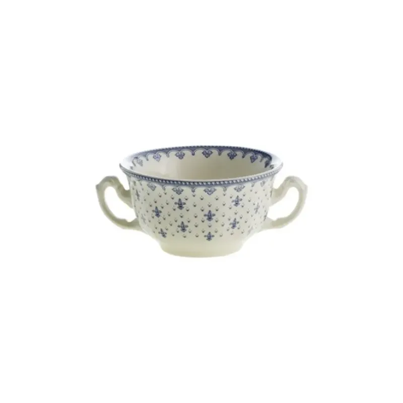 La Cartuja de Sevilla Taza de consomé colección Flor de Lis Azul > Boles Y Tazas De Consomé