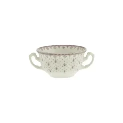 La Cartuja de Sevilla Taza de consomé colección Flor de Lis Rosa > Boles Y Tazas De Consomé