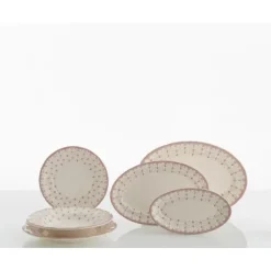 La Cartuja de Sevilla Vajilla completa de 27 piezas colección Flor de Lis Rosa > Vajillas