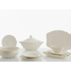 La Cartuja de Sevilla Vajilla completa de 56 piezas colección Imperio Blanca > Vajillas