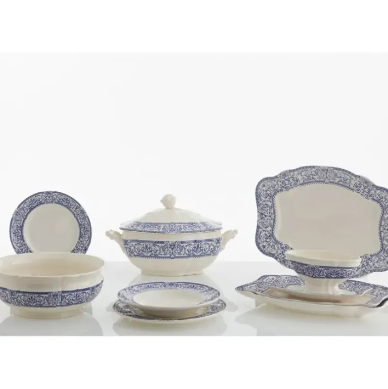 La Cartuja de Sevilla Vajilla completa de 56 piezas colección 150 Aniversario > Vajillas