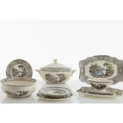 La Cartuja de Sevilla Vajilla completa de 42 piezas colección Atenea > Vajillas