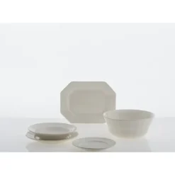 La Cartuja de Sevilla Vajilla completa de 20 piezas colección Ochavada Blanca > Vajillas